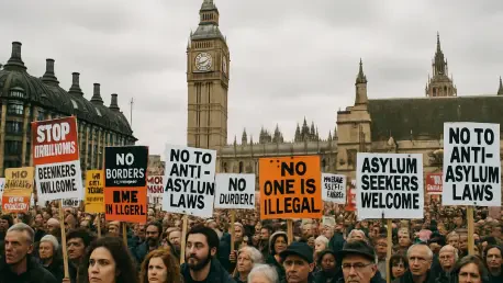 Tensión en Londres por Protestas Contra Solicitantes de Asilo